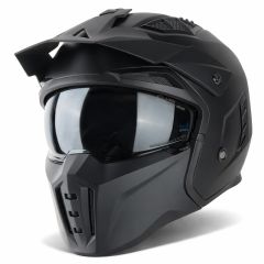 VINZ Kioto Streetfighter Helmet - Matte Black