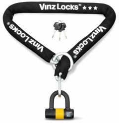 VINZ Kungur Scooter Lock ART3 - 120cm (fits through spoke wheel)