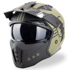 VINZ Shikoku Streetfighter Helmet - Green